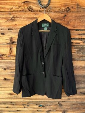 LAUREN RALPH LAUREN | Women’s Wool Blend Black Blazer Jacket 12